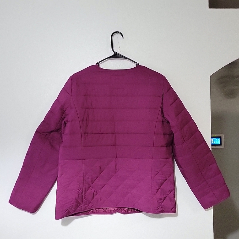 Talbots Quilted Collardless Jacket Size Large New - Picture 5 of 13